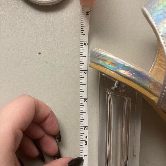 Holo holographic clear heel heels size 40 - Picture 3 of 5